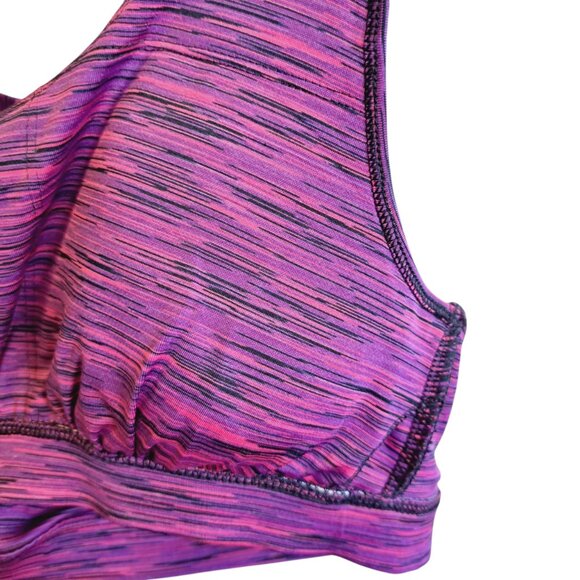 DryTek Purple Medium Support Sports Bra With Keyhole Back Removable Padded Small - Picture 7 of 9